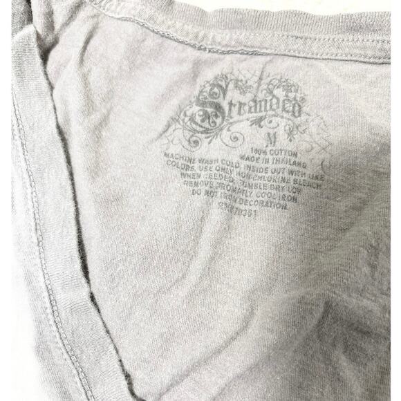 Stranded Gray Tie-Dye 100% Cotton Casual Tee Top Size M - Picture 4 of 4